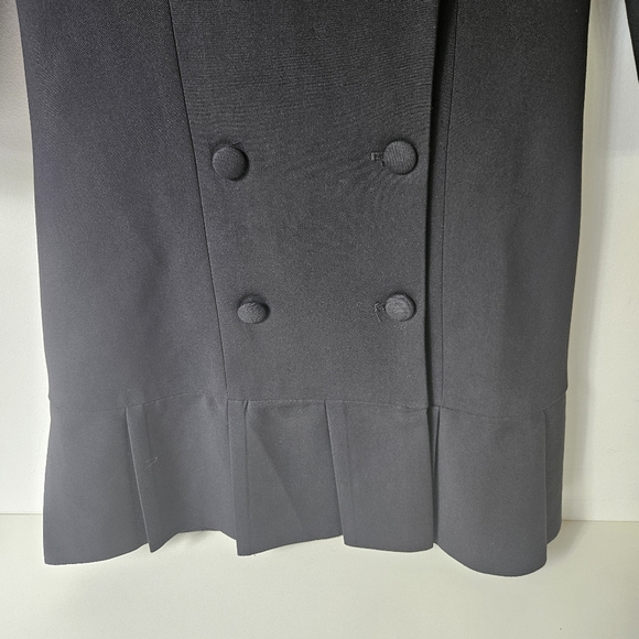 ZARA Pleated Blazer Dress XS Black Double Breasted 2352/230 Preppy Tennis - Picture 11 of 13